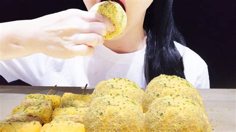 ASMR 직접 만든 뿌링치즈볼 소떡 먹방 CHEESE BALLS SOTTEOK EATING SOUNDS MUKBANG YouTube