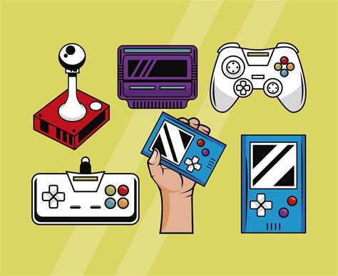 Seis Iconos De Videojuegos Vector En Vecteezy