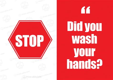 Handwashing Sign Printable 4566 Print Able