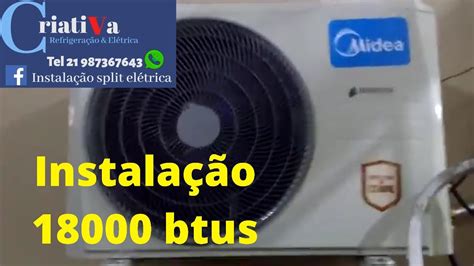 Instalação de ar split 18000 BTUs Midea Inverter YouTube