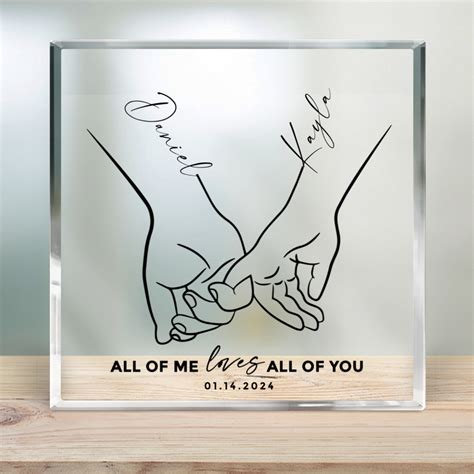 Unique Gift for Valentine Anniversary Wedding Custom Acrylic Plaque ...