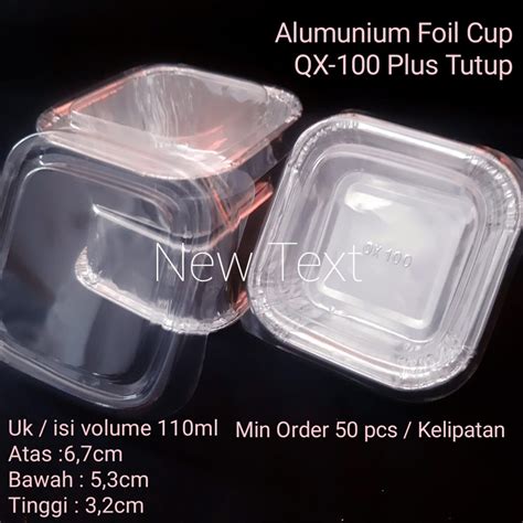 Jual Aluminium Foil Cup Ox Plus Tutup Aluminium Foil Tray Ox