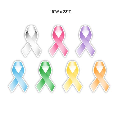 Cancer Awareness Ribbons | For Yard Decor | Half Sheet Bundle | SignWay