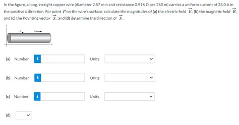 Solved In The Figure A Long Straight Copper Wire Diameter