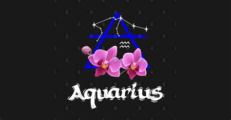 Aquarius Zodiac Flower Orchid Air Element Aquarius Phone Case