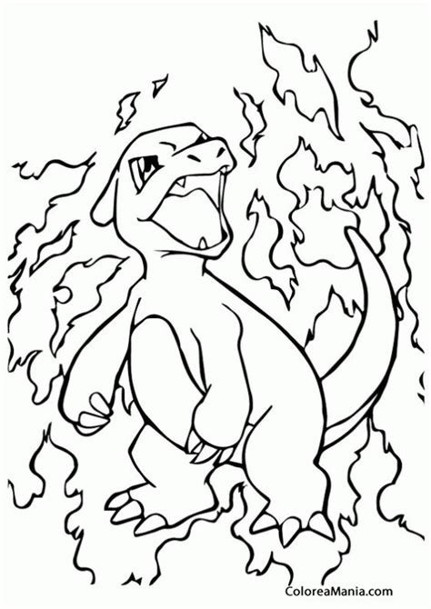 Colorear Pokemon Charmeleon Pokemon Dibujo Para Colorear