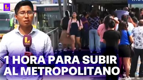 Colapsa la estación Naranjal del Metropolitano Usuarios hacen largas