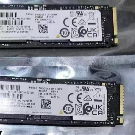 2TB Samsung SSD PM9A1 M 2 PCIe NVME SSD MZVL22T0HBLB 00B00 MZ VL22T00