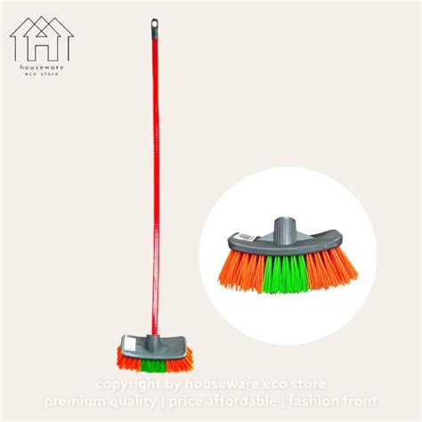 145cm Hard Nylon Broom With Handle Penyapu Longkang Plastic Brooms