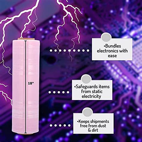 Psbm Anti Static Stretch Wrap 4 Pack 18 Inch X 1500 Feet 80 Gauge