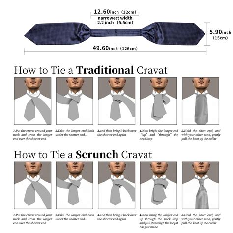 New Blue Polka Dot Silk Ascot Cravat Pocket Square Cufflinks Set