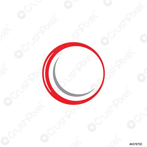 Abstract Red Circle Logo Vector Template Stock Vector 4378752