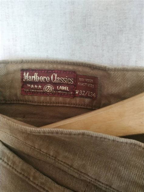 Vintage Marlboro Classic Pants Brown W32l34 Etsy