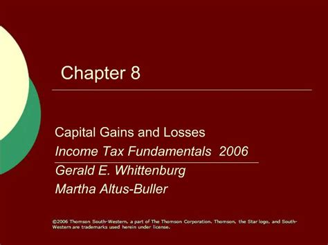 Ppt Capital Gains And Losses Income Tax Fundamentals 2006 Gerald E