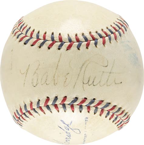 Gorgeous C 1932 Babe Ruth Single Signed Baseball PSA