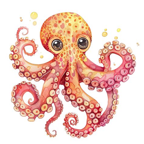 premium vector octopus clipart cute clip art flat illustration cartoon