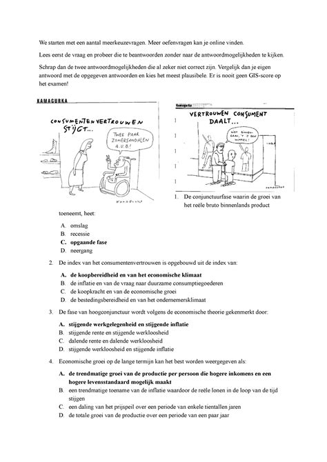 H6 Conjunctuur Oefeningen Oplossing We Starten Met Een Aantal