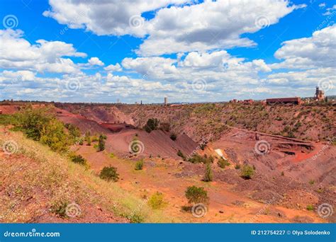 View Of Huge Iron Ore Quarry In Kryvyi Rih Ukraine Open Pit Mining