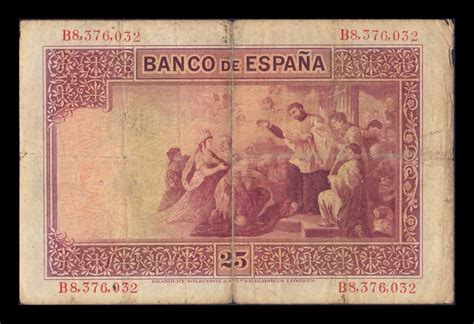 España 25 Pesetas San Francisco Xavier 1926 Pick 71 T 032 BC F