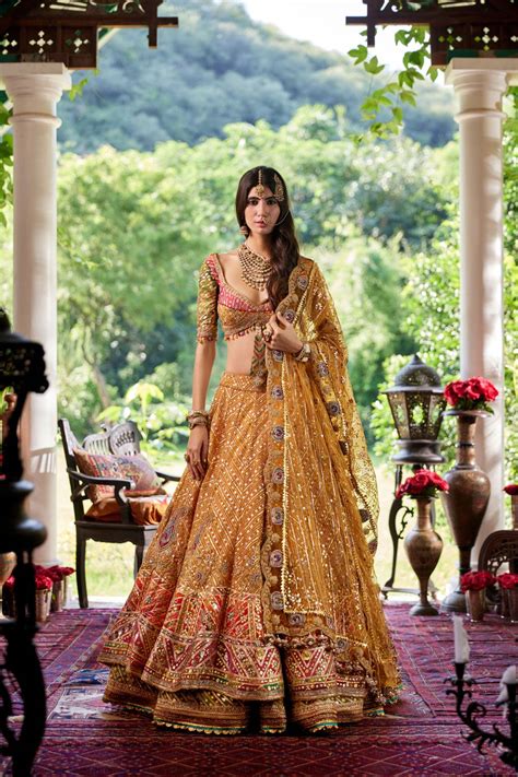 Mustard Yellow Lehenga Set Rimple And Harpreet