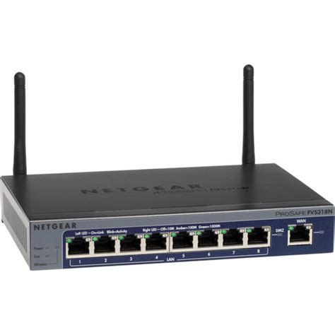 Netgear Prosafe Wireless 8 Port Gigabit VPN FVS318N 100NAS B H