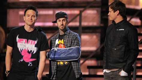 Blink S Tom Delonge Mark Hoppus And Travis Barker Reunite King