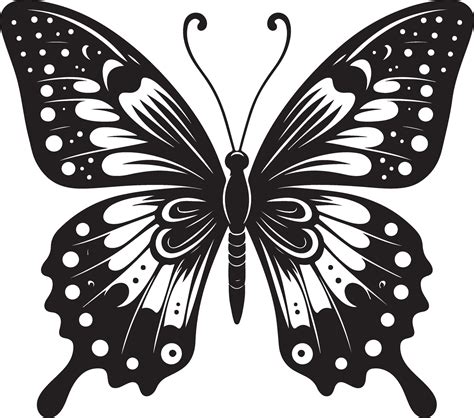 black and white butterfly silhouette, black color silhouette 45347579 ...