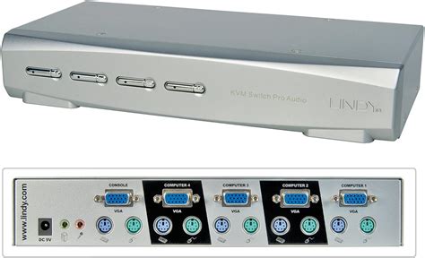 Amazon LINDY KVM Switch Pro Audio VGA 4 Port Bundle 32921