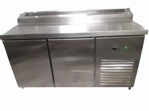 Stainless Steel Rectangular Pizza Makeline Machine For Restaurant