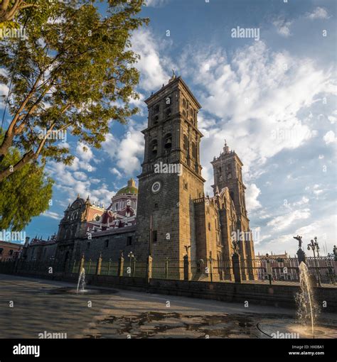 Puebla Cathedral - Puebla, Mexico Stock Photo - Alamy