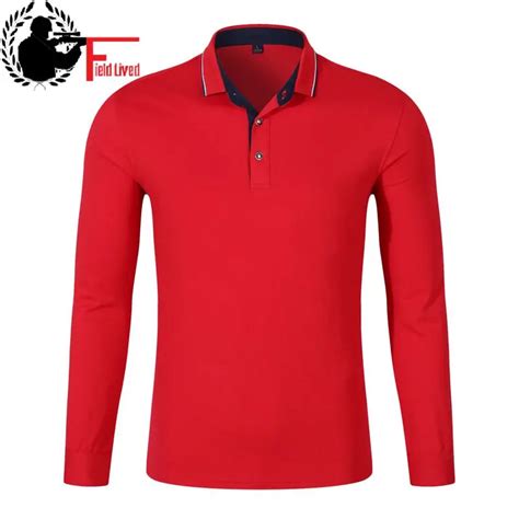 Merek Pria Polo Shirt Pria Fashion Katun Kerah Tombol Kemeja Lengan