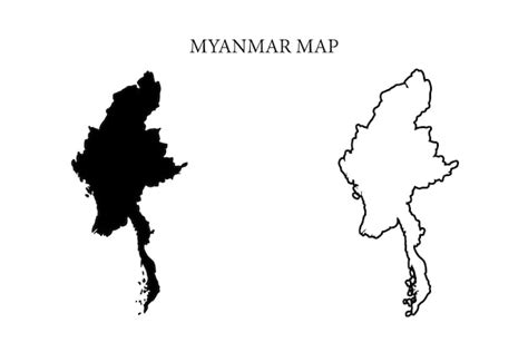 Premium Vector Myanmar Region Country Map Vector