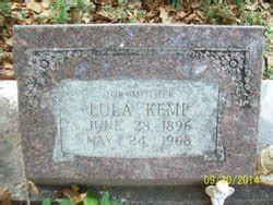 Lula Kemp Find A Grave Memorial