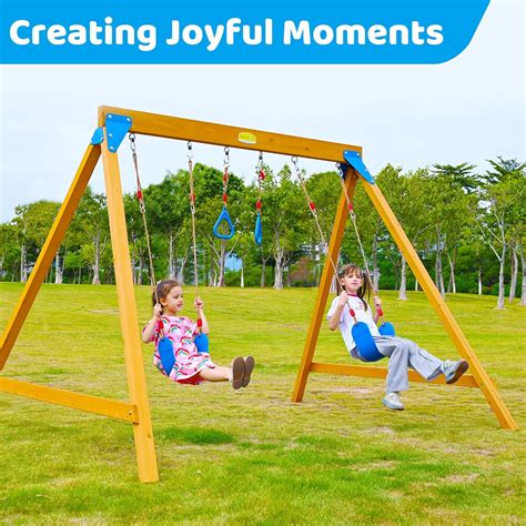 wooden playground swing set  swings  trapeze botswana ubuy