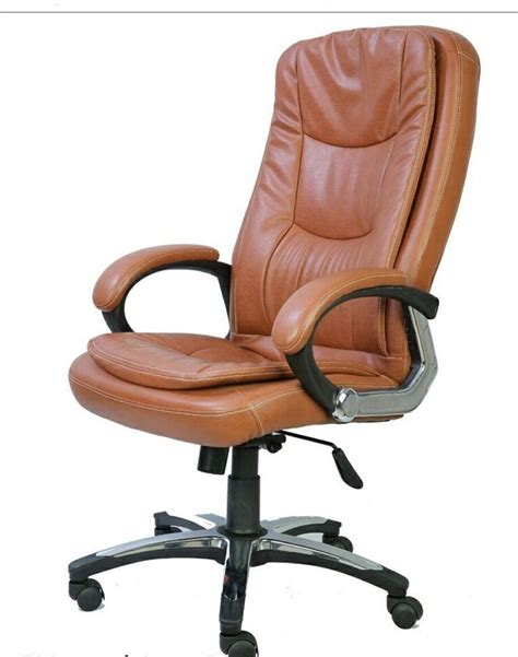 High Back Leather Revolving Office Chair Brown At Rs 12500 In Vadodara