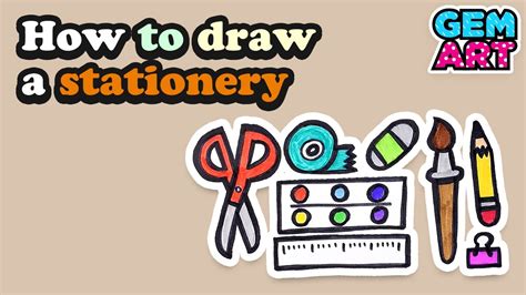 How To Draw A Stationery Stationery Easy Draw Tutorial Drawing For