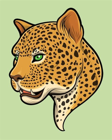 Ilustraci N De Cabeza De Leopardo Vector Premium