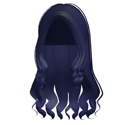 Long Cotton Curly Preppy Hair Navy Blue Roblox