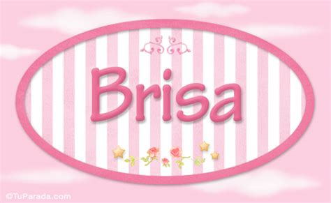 Brisa - Nombre decorativo, tarjetas de Niñas - Nombres imágenes