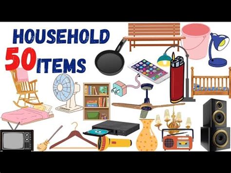 Household Vocabulary 50 Household Items Names In English With