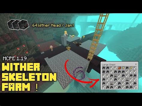 Cara Membuat Wither Skeleton Farm Mcpe Youtube