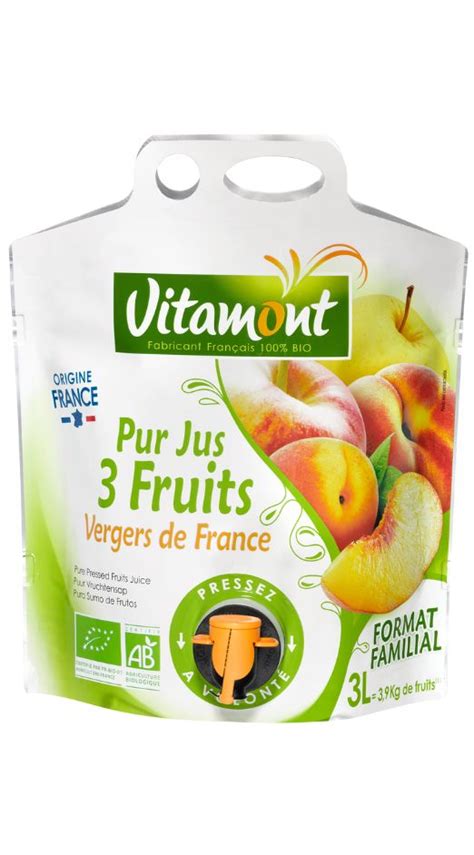 Pur Jus Multifruits De France Bio Fontaines Souples Vitamont