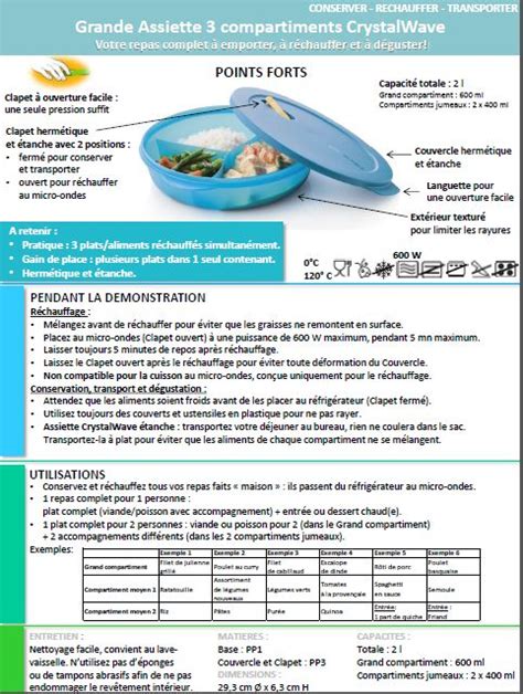 Fiche Produit Grande Assiette Compartiments Crystalwave Les