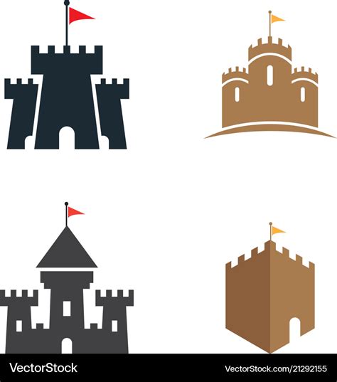 Castle logo design template Royalty Free Vector Image