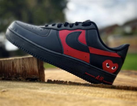 Custom Nike Air Force 1 Cdg Heart V3 Killer Crep Customz