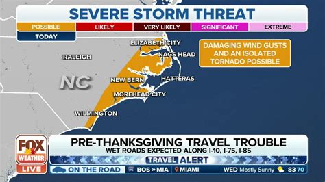 Brief Tornado Threat Lingers In Eastern North Carolina On Wednesday