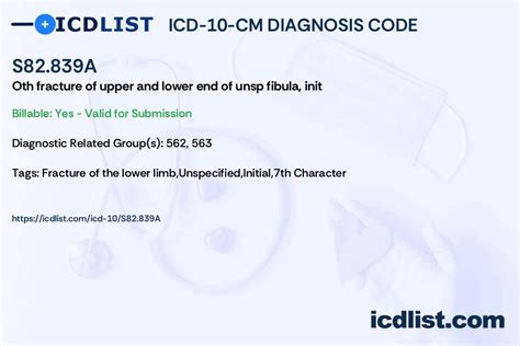 Icd 10 Cm Diagnosis Code S82839a Other Fracture Of Upper And Lower