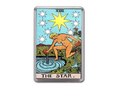 THE STAR TAROT CARD Major Arcana Rider Waite Quality Fridge Magnet EUR