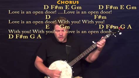 Love Is An Open Door Frozen Banjo Cover Lesson With Chords Lyrics