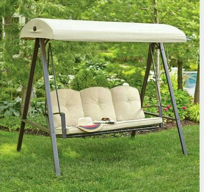 Hampton Bay Cunningham Person Metal Outdoor Swing With Canopy For Sale